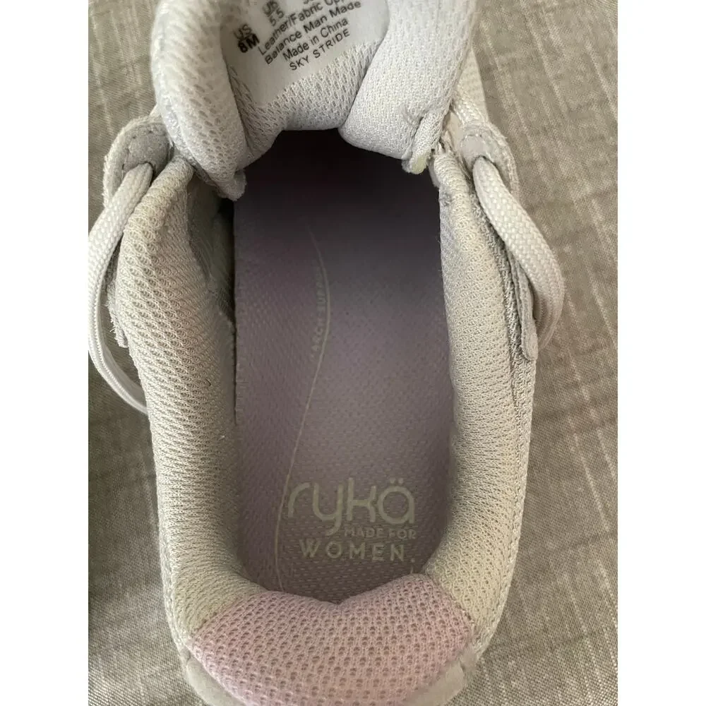 Ryka Womens Size 8 Sky Stride Gray- Blue/Purple Walking Sneaker Shoes